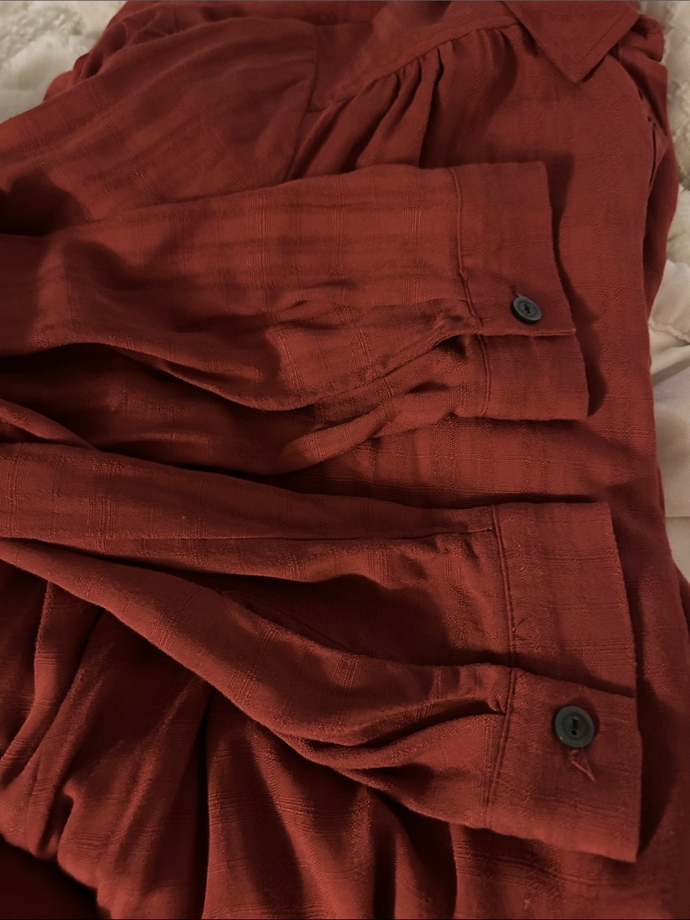 Maeve Anthropologie Rust Bloomsbury tie shirt dress. Sz. 6 - Picture 15 of 16